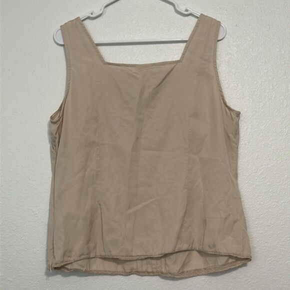 J. Jill Tank Top Crochet Pintuck Layer Transitional Womens Large Boho Beach - Picture 5 of 10